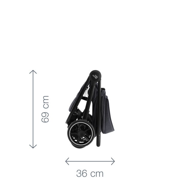 Britax b agile clearance folded dimensions